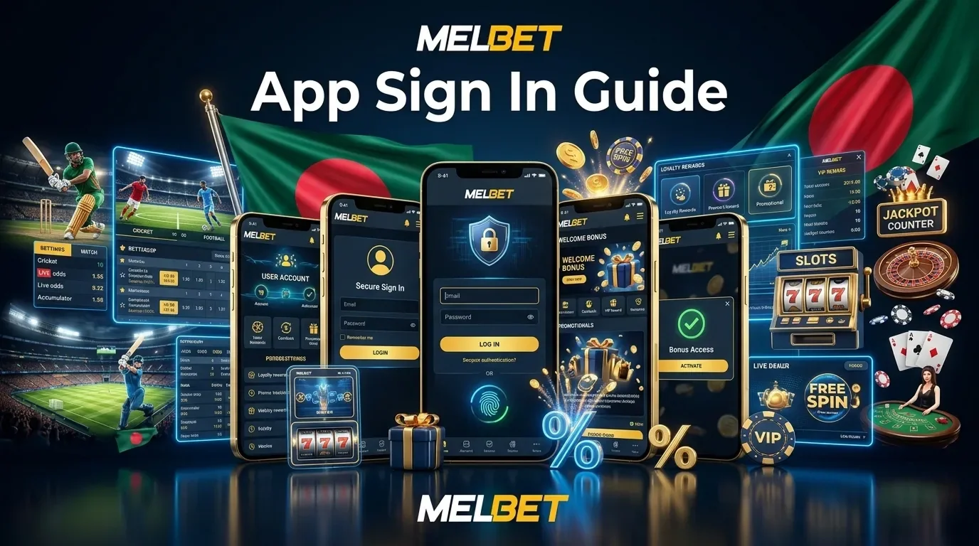 Instructions on signing in to the Melbet app in Bangladesh