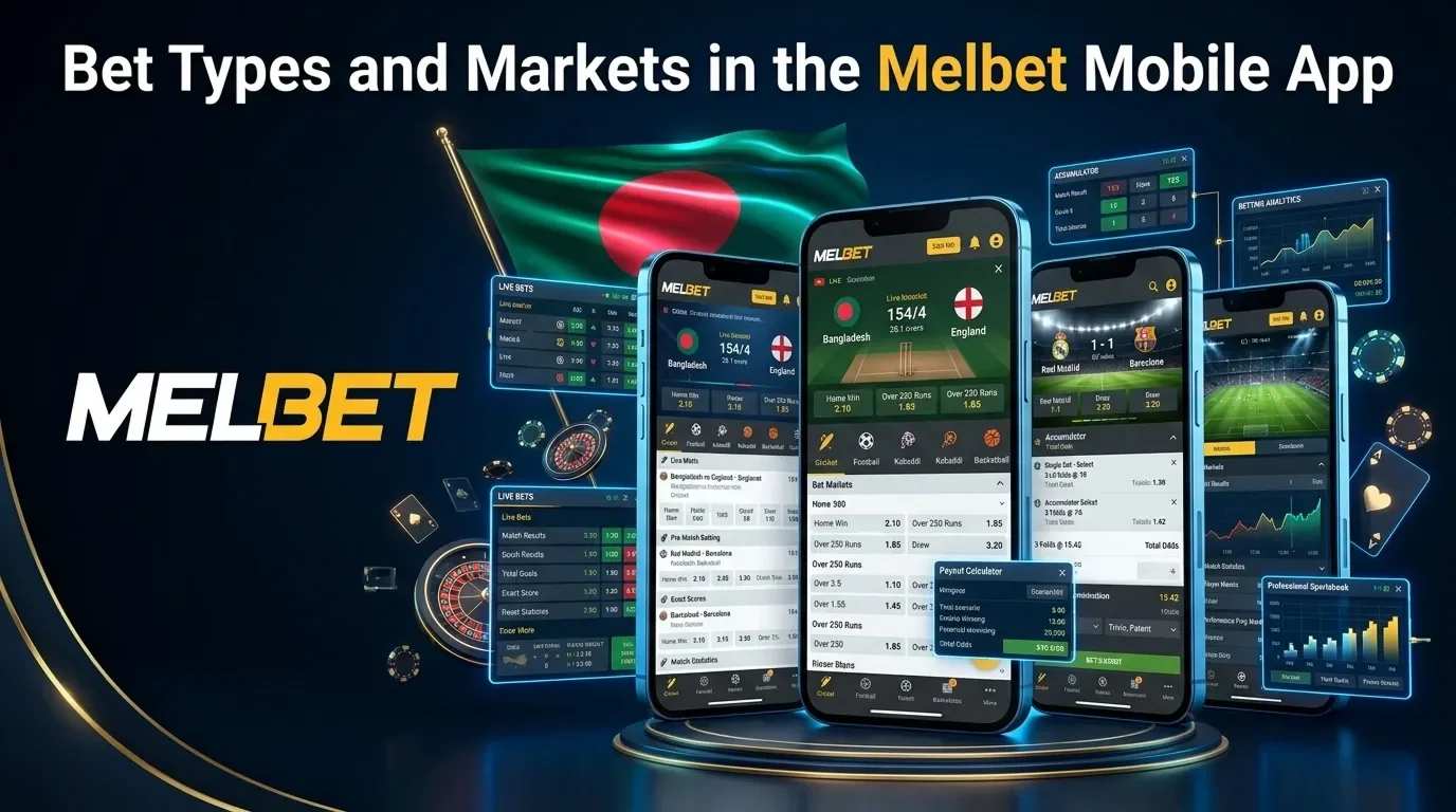 Melbet bet types and markets for players from Bangldesh